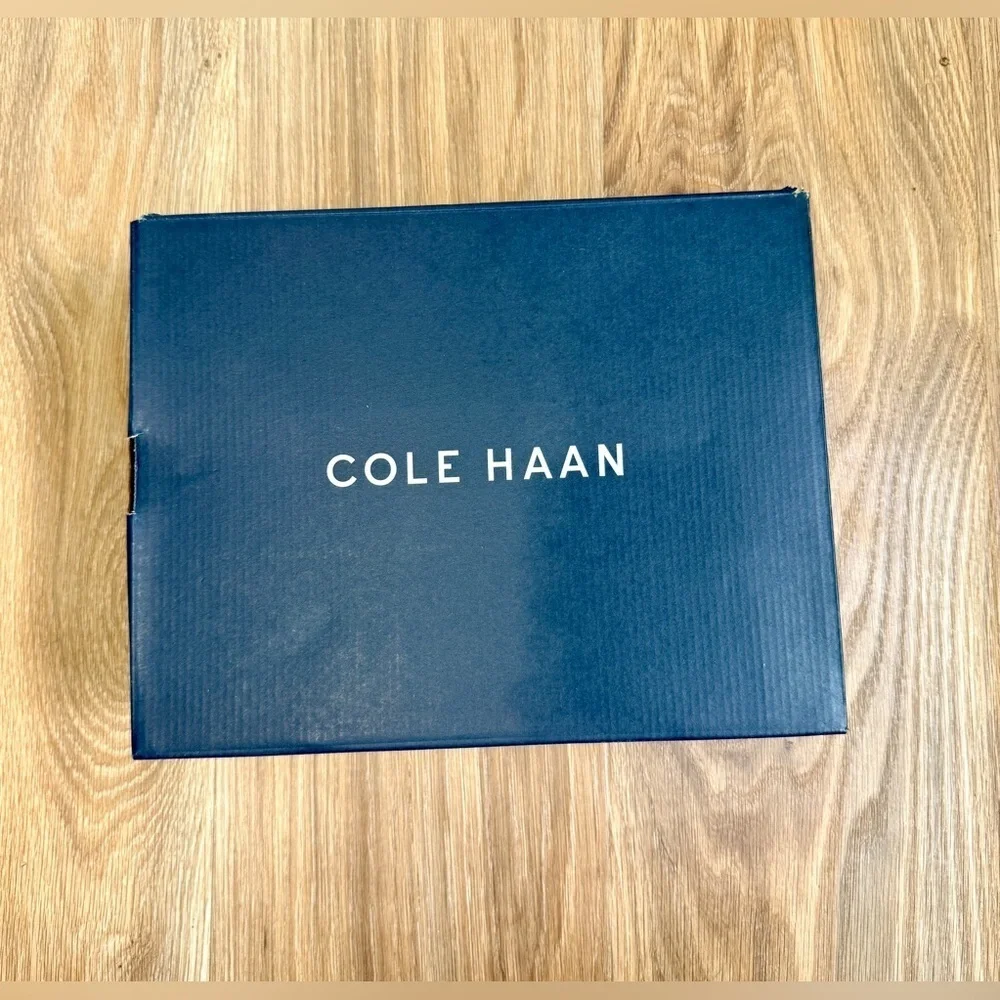 Cole Haan Cloudfeel Espadrille Black Suede Wedge Sandal Size 8 B NIB